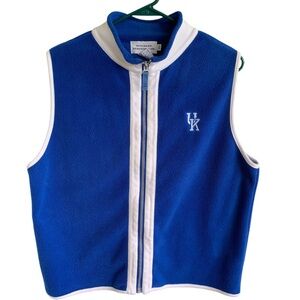 Vintage Royal Blue Vest with White Accents